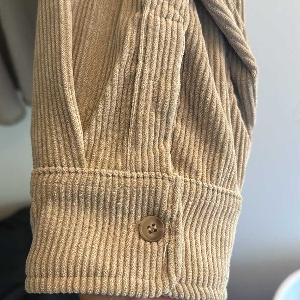 Corduroy Tan Button Up By Wishlist Size Small/Med… - image 2